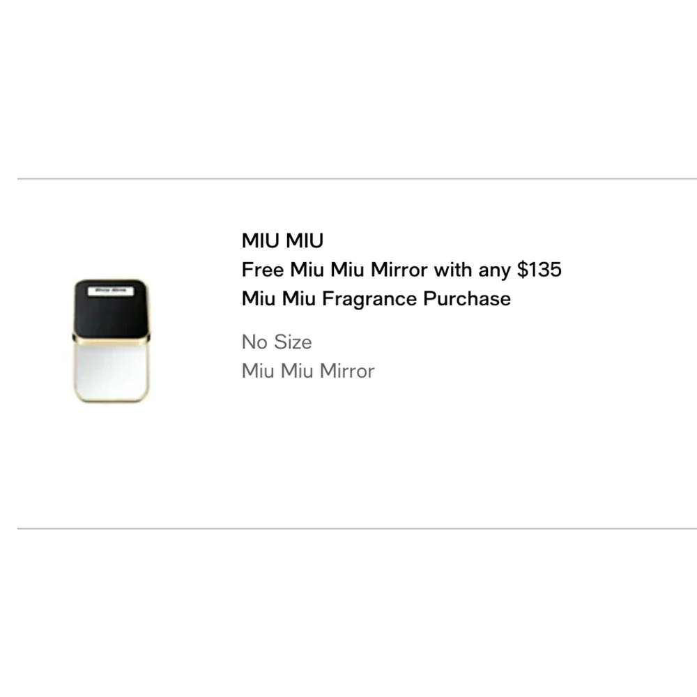 Miu Miu Beauty Compact Mirror Black And Light Blue Gold Tone Trim